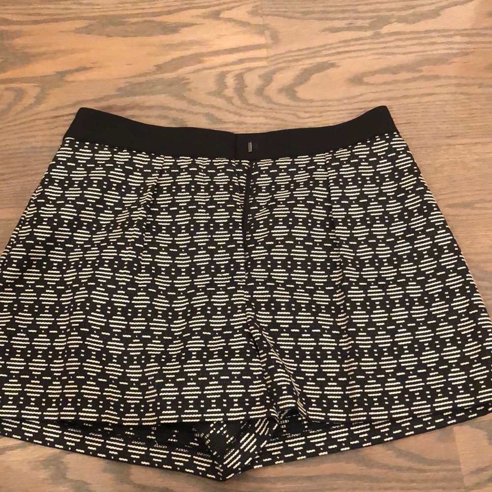 Black and white shorts